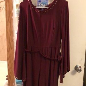 Burgundy wide leg Jumpsuit